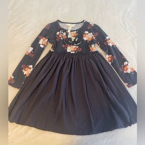 Matilda Jane gray dress with floral pattern size 6